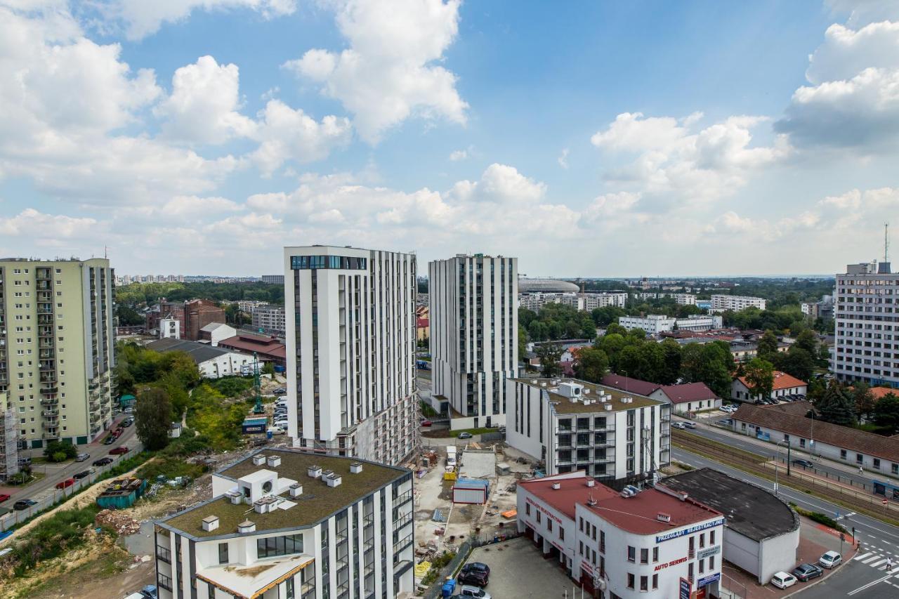 Mogilska Tower Apartments Near Tauron Arena By Inpoint - Free Underground Parking Krakow Bagian luar foto